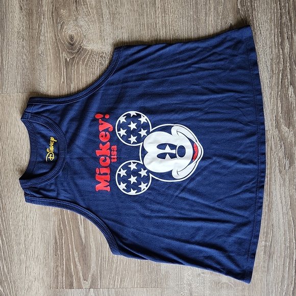 Mickey Mouse USA Blue Tank Top Size XS - Picture 1 of 6